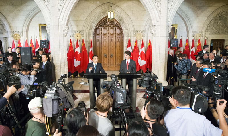 中加兩國總理舉行會談 正式啟動年度對話機制