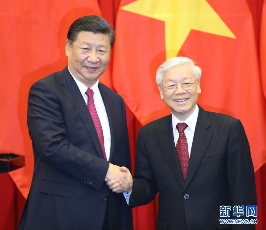 習近平同越共中央總書記阮富仲舉行會談
