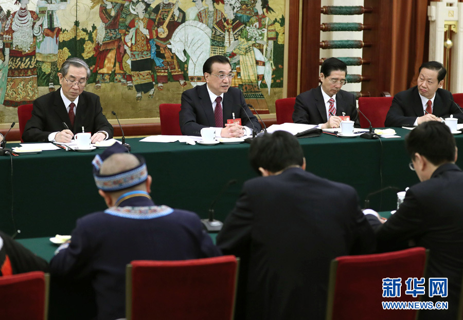 習(xí)近平李克強(qiáng)張德江俞正聲劉云山張高麗分別參加全國(guó)人大會(huì)議一些代表團(tuán)審議