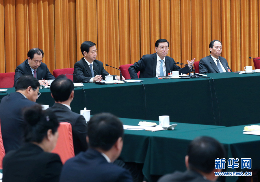 習(xí)近平李克強(qiáng)張德江俞正聲劉云山張高麗分別參加全國(guó)人大會(huì)議一些代表團(tuán)審議