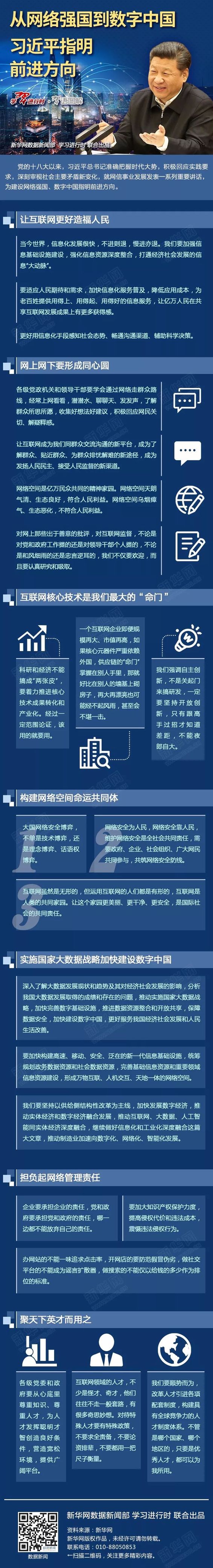 從網(wǎng)絡(luò)強(qiáng)國到數(shù)字中國，習(xí)近平指明前進(jìn)方向