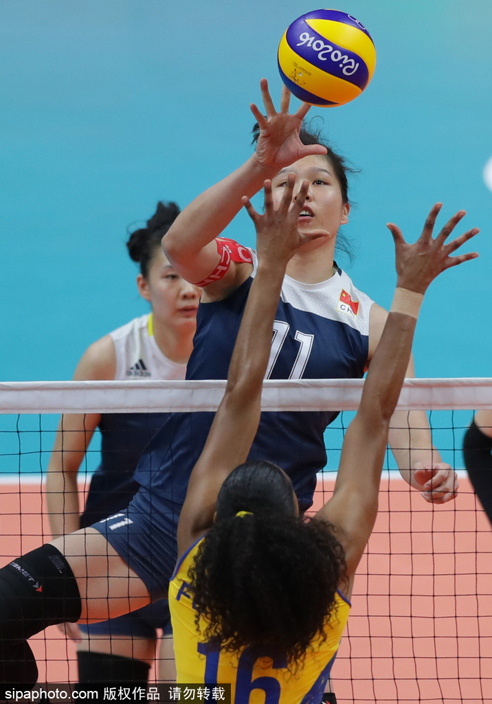 里約奧運(yùn)會第11日：女子排球1/4決賽 巴西VS中國