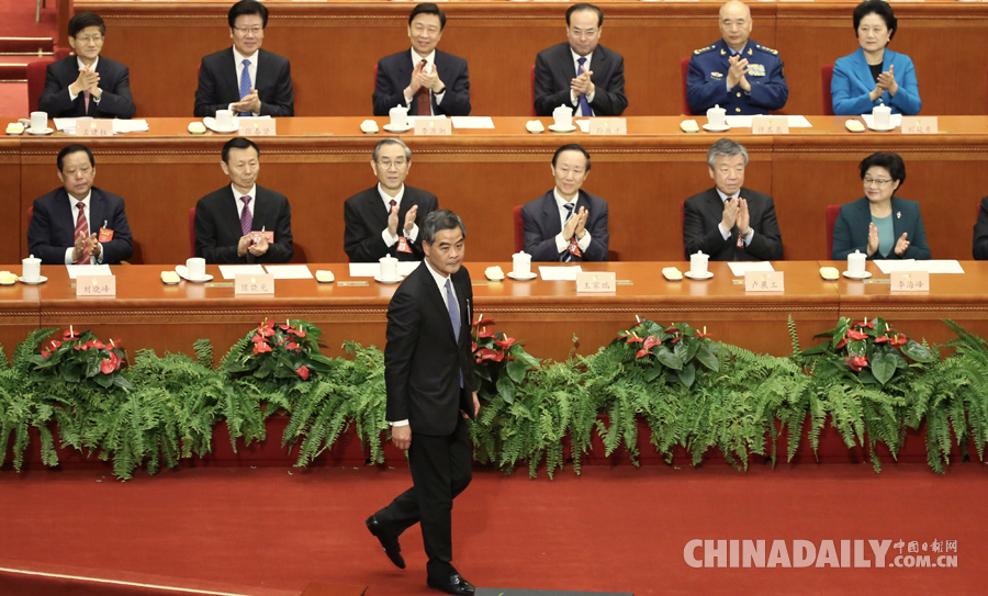 梁振英委員當(dāng)選政協(xié)十二屆全國委員會副主席