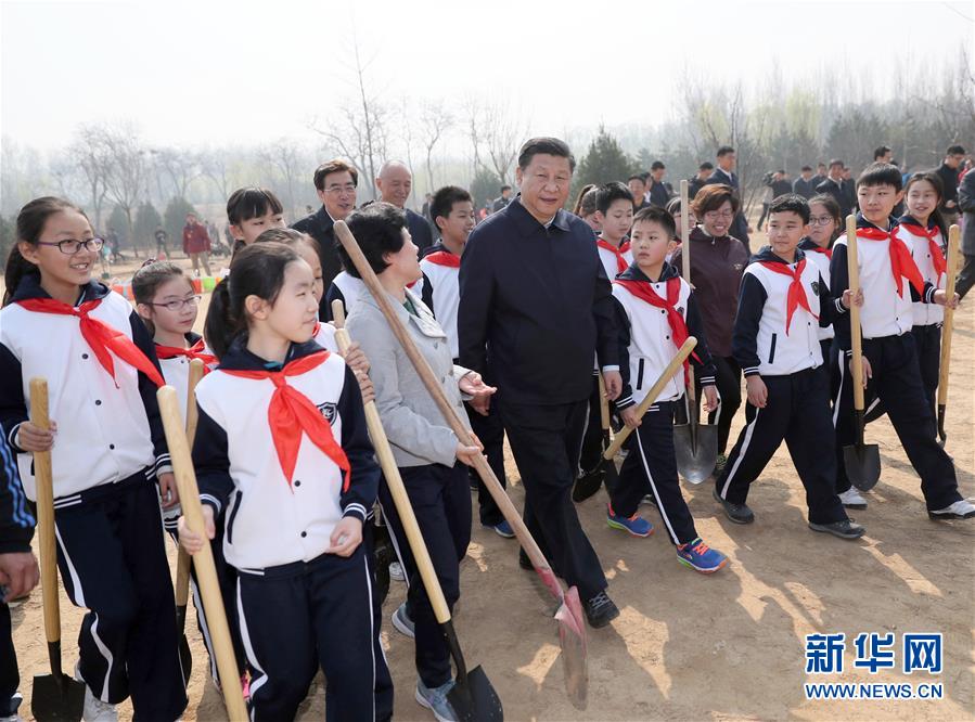 黨和國家領導人參加首都義務植樹活動