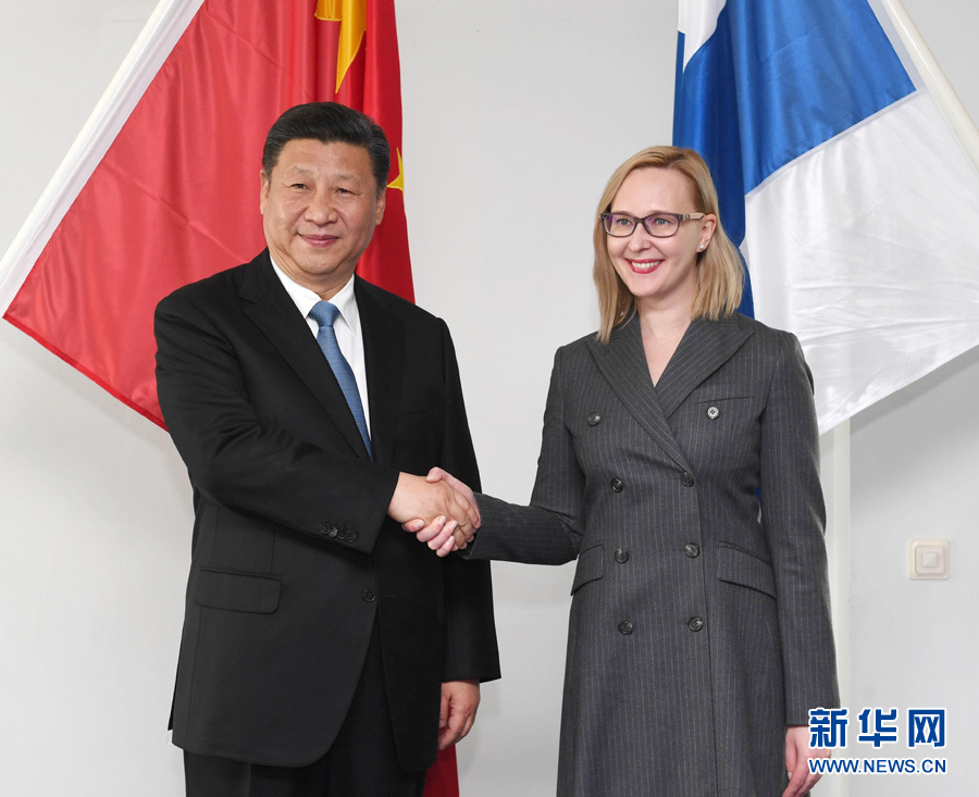 習(xí)近平會見芬蘭議長洛赫拉