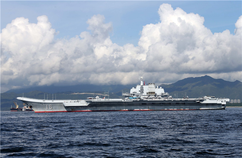海軍遼寧艦編隊(duì)離開香港 香港特區(qū)政府舉行隆重歡送儀式