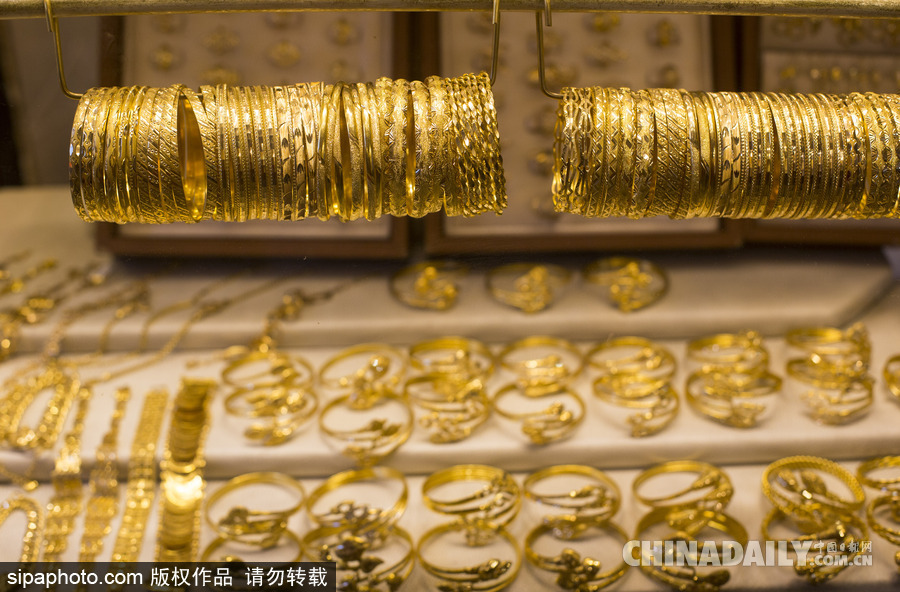 走訪加沙黃金市場 珠寶飾品琳瑯滿目