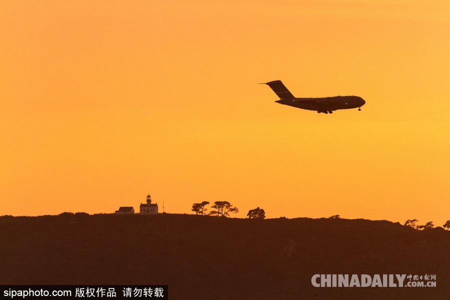 美國(guó)諾馬角日落風(fēng)光 殘陽(yáng)映照景色迷人