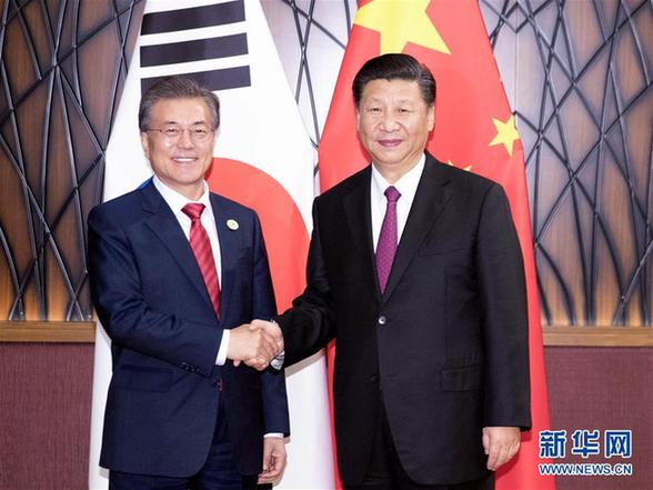 習(xí)近平會(huì)見(jiàn)韓國(guó)總統(tǒng)文在寅