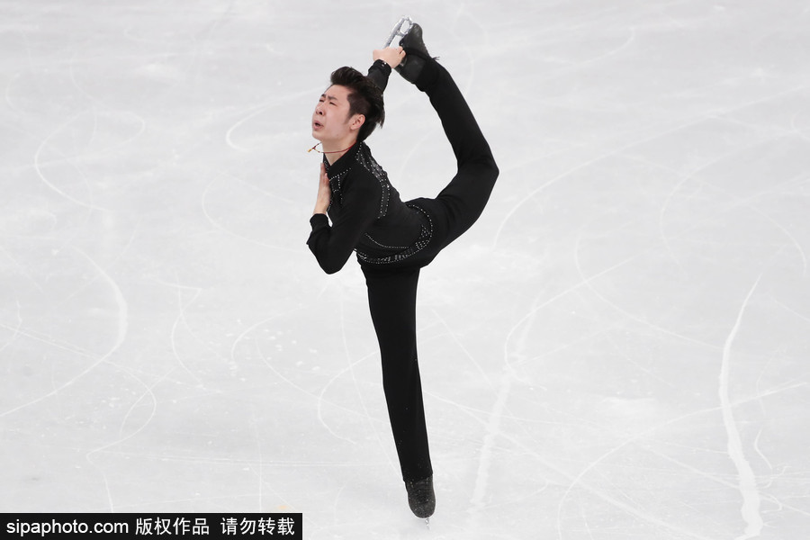 2018平昌冬奧會(huì)：花樣滑冰男子短節(jié)目 中國(guó)選手金博洋亮相