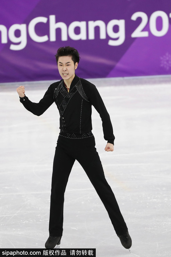 2018平昌冬奧會(huì)：花樣滑冰男子短節(jié)目 中國(guó)選手金博洋亮相