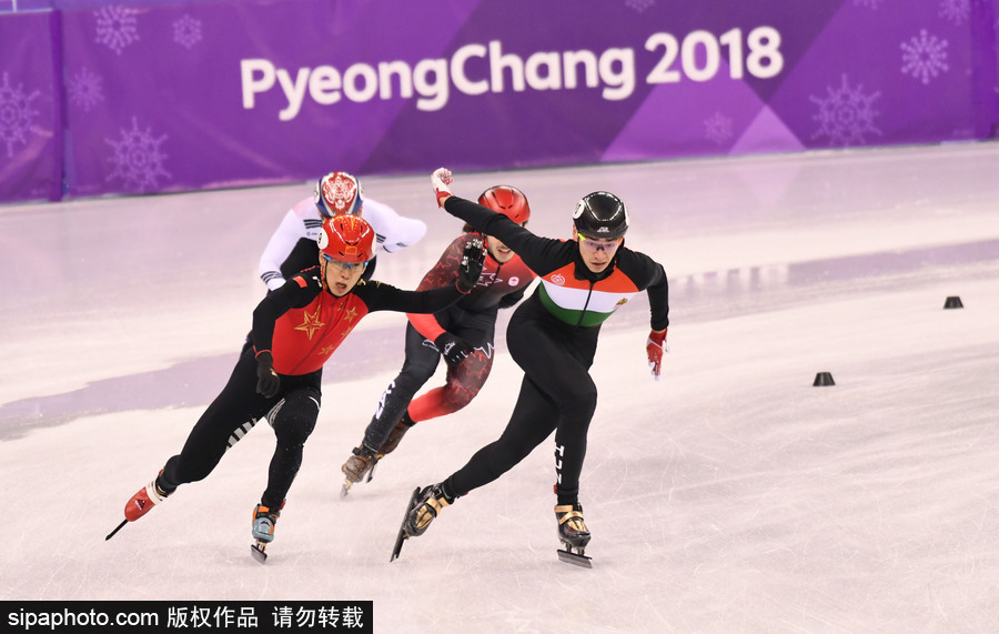 2018平昌冬奧會(huì)短道速滑：男子5000米接力A組決賽 中國(guó)隊(duì)摘銀