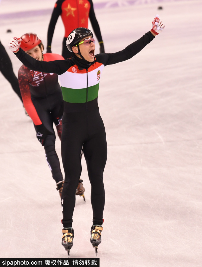 2018平昌冬奧會(huì)短道速滑：男子5000米接力A組決賽 中國隊(duì)摘銀