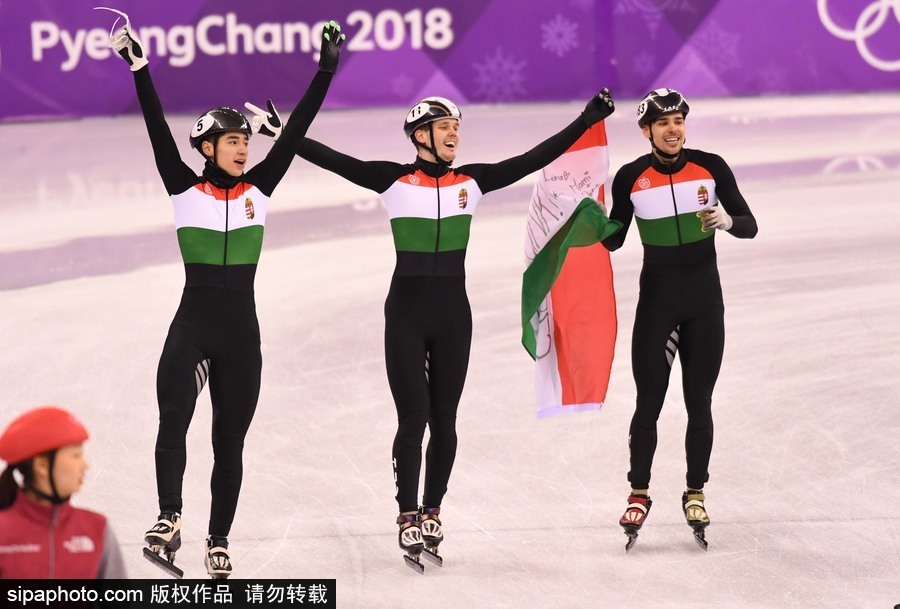 2018平昌冬奧會短道速滑：男子5000米接力A組決賽 中國隊(duì)摘銀