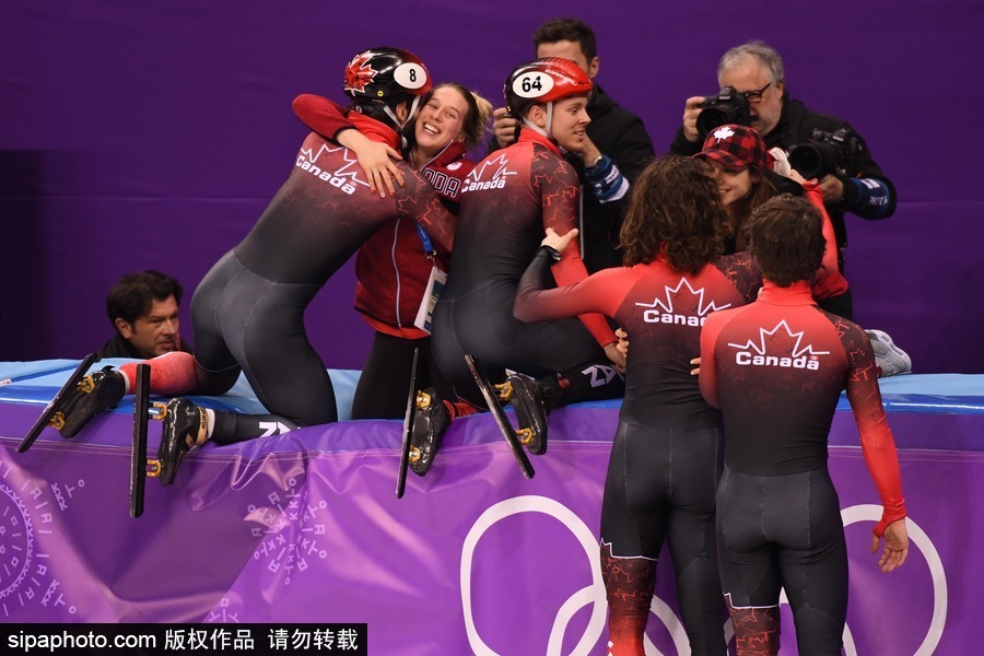 2018平昌冬奧會(huì)短道速滑：男子5000米接力A組決賽 中國(guó)隊(duì)摘銀