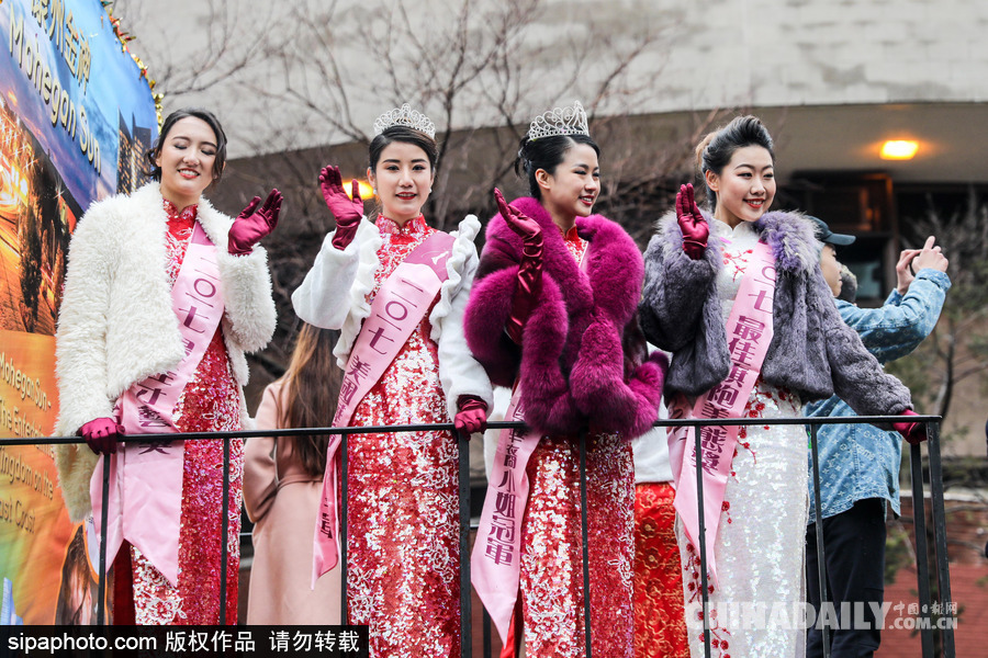 紐約唐人街迎接農(nóng)歷新年 中國(guó)傳統(tǒng)元素濃郁