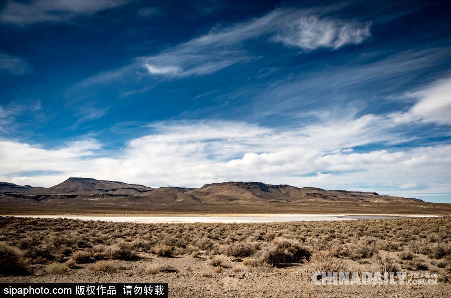 感受美國內(nèi)華達(dá)州冬季風(fēng)光 人煙稀少一望無垠