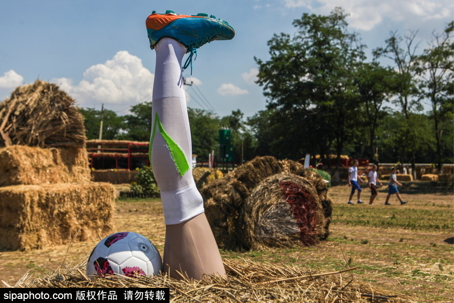 腦洞太奇特了！俄羅斯一農(nóng)場(chǎng)現(xiàn)國(guó)家隊(duì)門將左腳雕塑