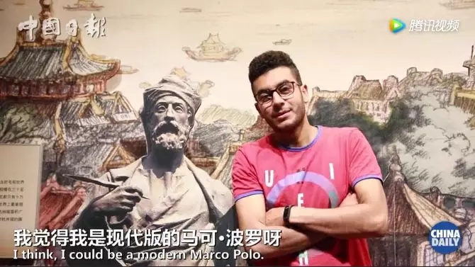 埃及小哥下?lián)P州，聽說他的目標(biāo)是成為“一帶一路上的馬可·波羅”！