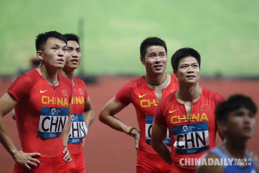 亞運會男子4X100米接力：中國隊獲得第三名