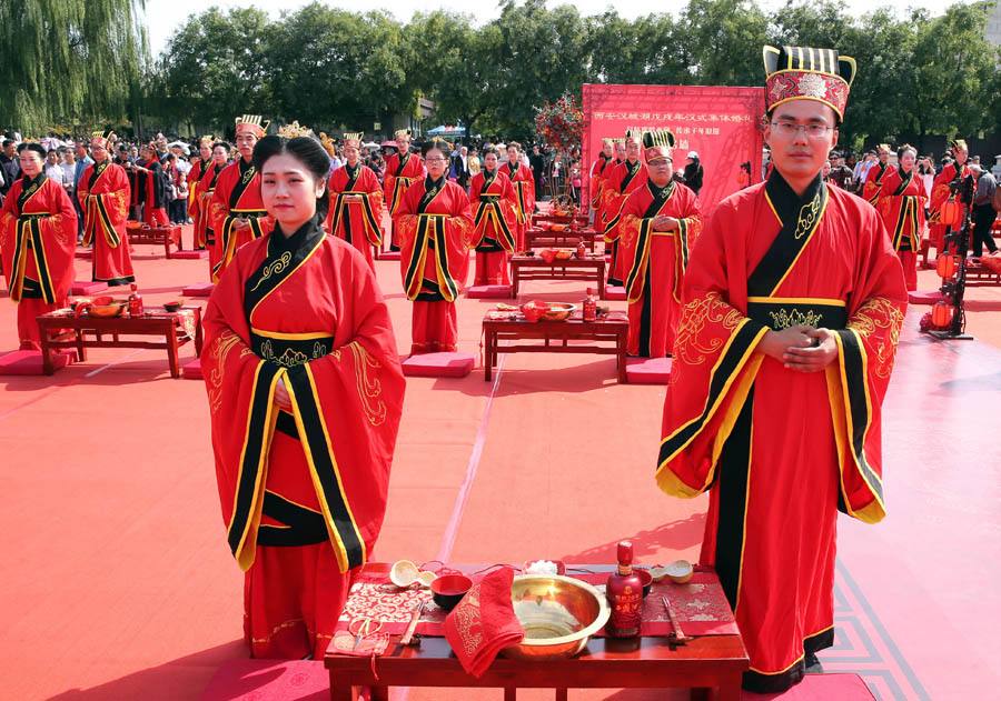 西安：體驗漢式婚禮 感受傳統(tǒng)文化